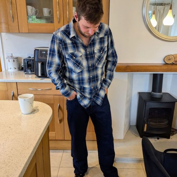 Western Shirt in Buffalo Indigo